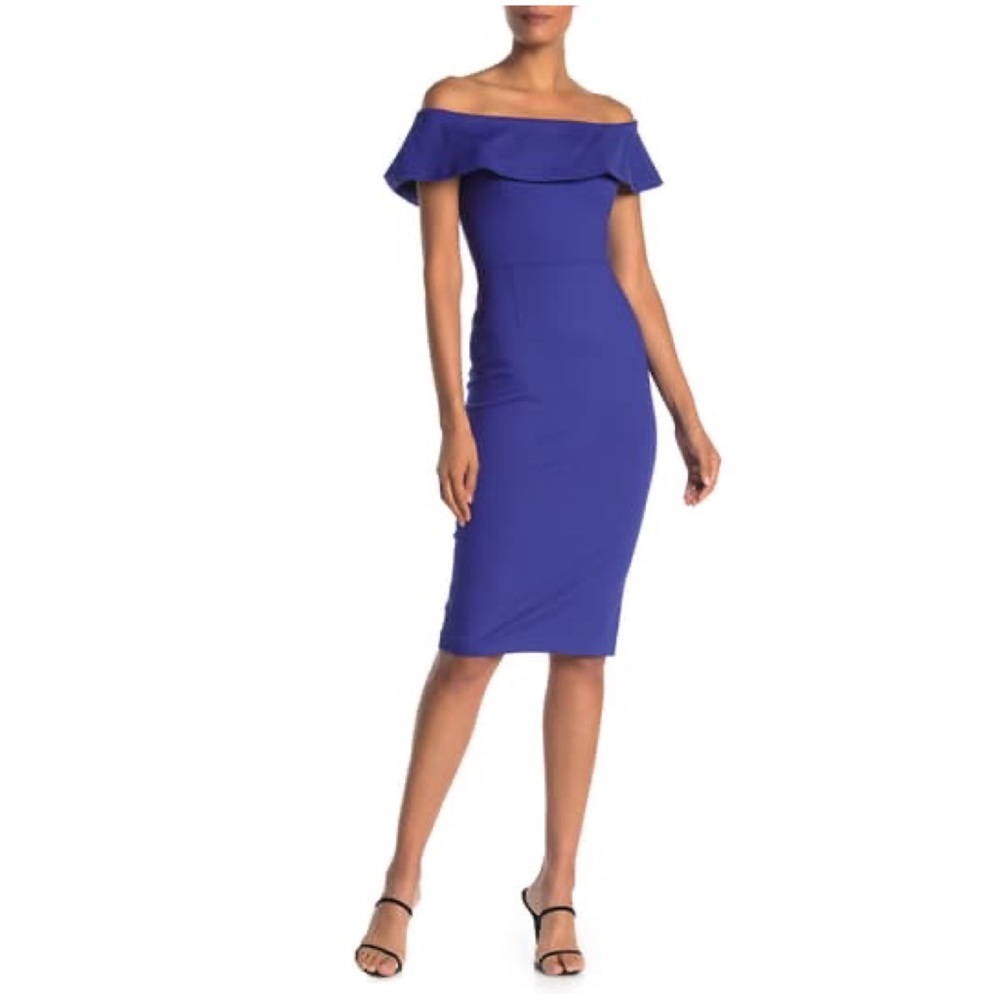 Love by Design OffTheShoulder Foldover Midi Dress